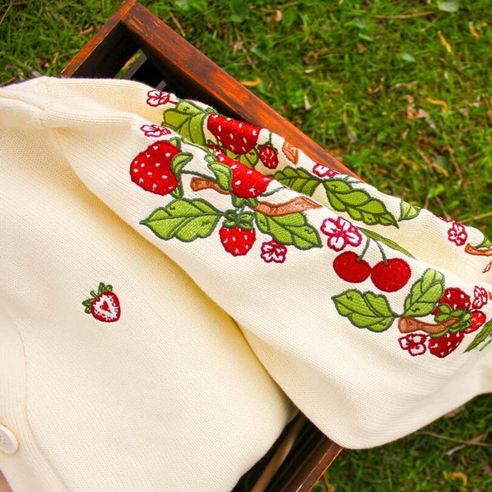 Carmico Strawberry Crème Cardigan